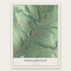 Sinclairville, New York map print, the full design