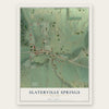 Slaterville Springs, New York map print, the full design