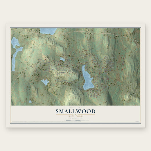 Smallwood, New York map print, the full design