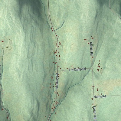 Close-up 1 of the Solon, New York map artwork
