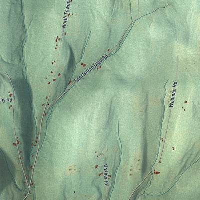 Close-up 2 of the Solon, New York map artwork