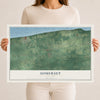 Somerset, New York map print, 12" x 18" Archival Matte Print mockup