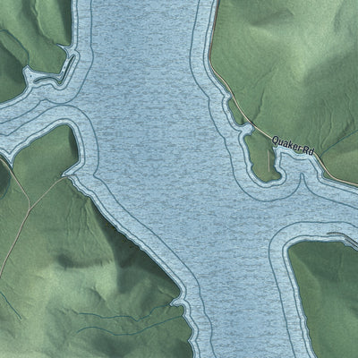Second close-up of the map of South Valley, New York print showing more streets and buildings
