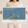 Map of Southold, New York, 12 x 18 inch unframed archival matte print