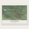 Spencerport, New York map print, the full design