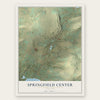 Springfield Center, New York map print, the full design
