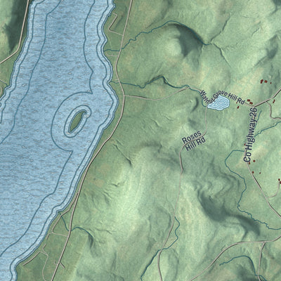 Close-up 1 of the Springfield, New York map artwork