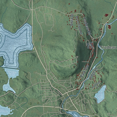 Close-up 1 of the St. Armand, New York map artwork