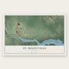 St. Regis Falls, New York map print, the full design