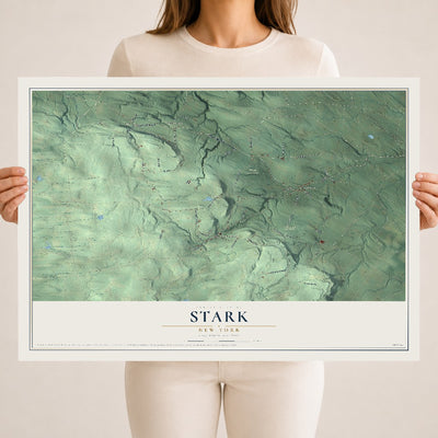 Stark, New York map print, 18" x 24" Archival Matte Print mockup