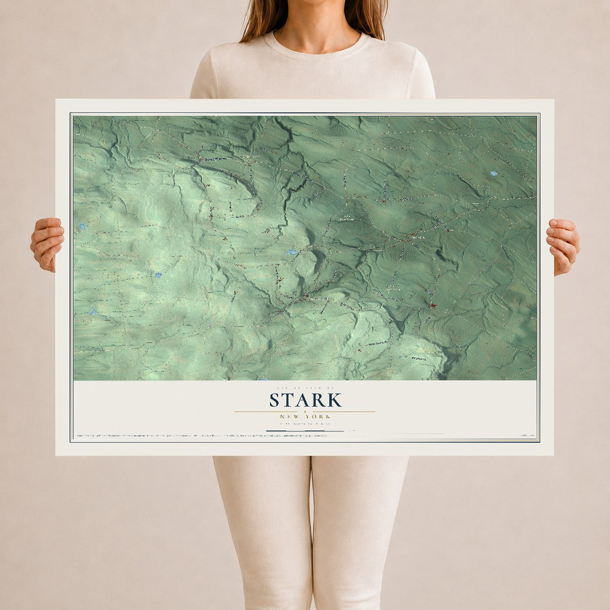 Stark, New York map print, 24" x 36" Archival Matte Print mockup