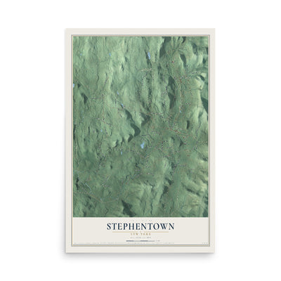 Map of Stephentown, New York, 12 x 18 inch unframed archival matte print