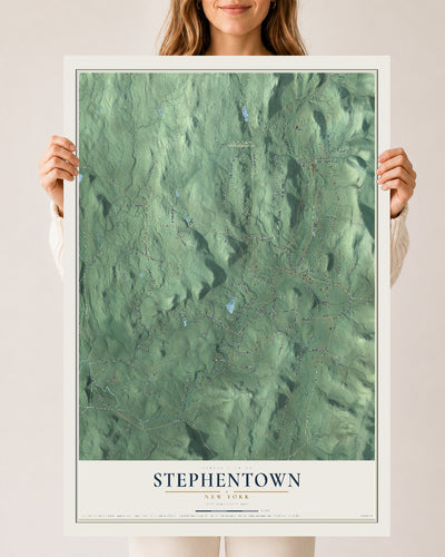 Stephentown, New York map print, 24" x 36" Archival Matte Print mockup