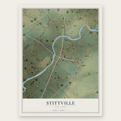 Stittville, New York map print, the full design