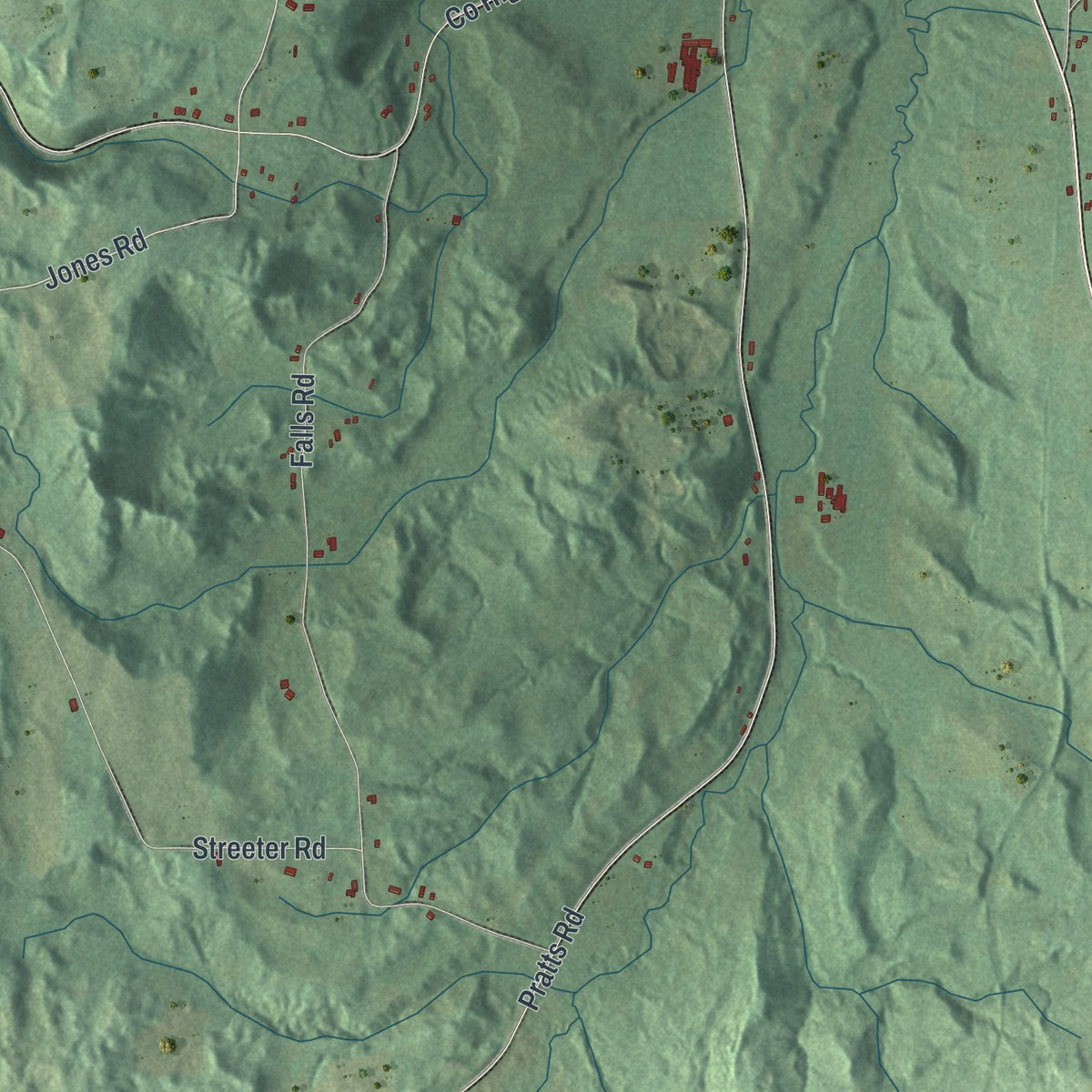 Close-up 1 of the Stockbridge, New York map artwork