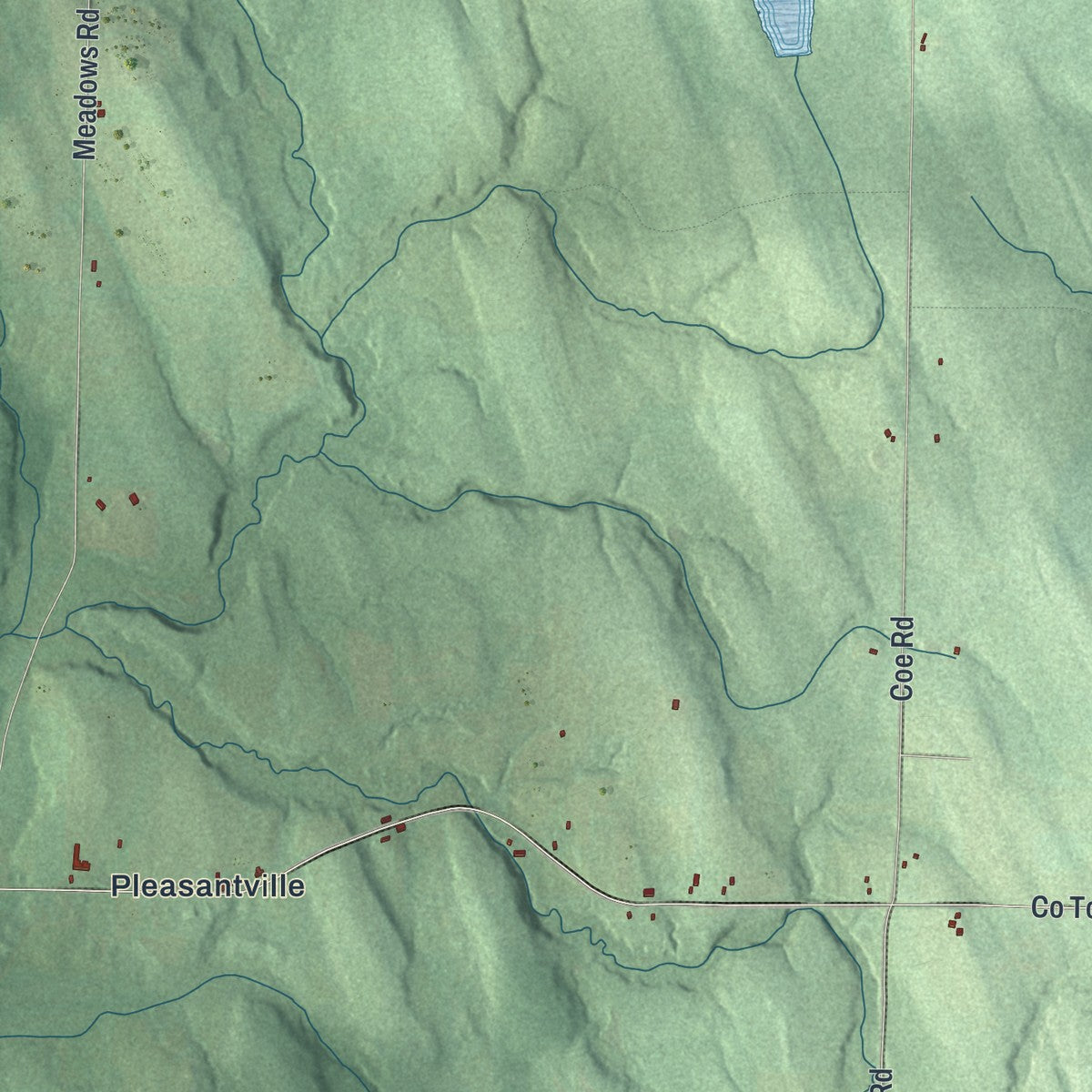 Close-up 2 of the Stockton, New York map artwork