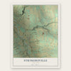 Strykersville, New York map print, the full design