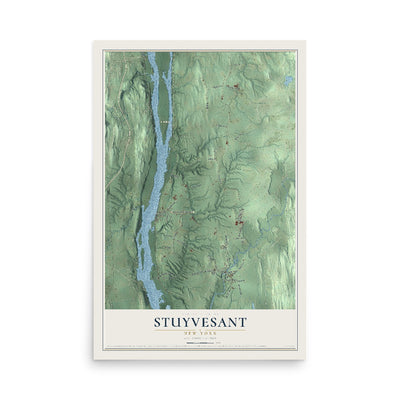 Stuyvesant, New York map print, 12" x 18" Archival Matte Print mockup