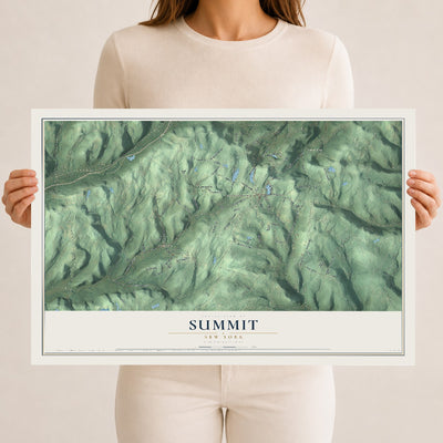 Summit, New York map print, 12" x 18" Archival Matte Print mockup