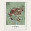 Sunnyside, New York map print, the full design