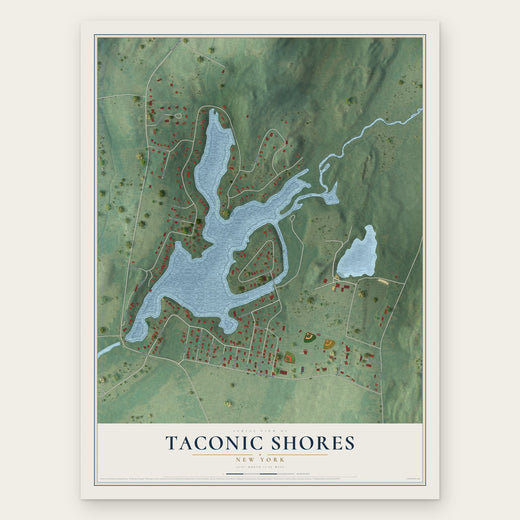 Taconic Shores, New York map print, the full design