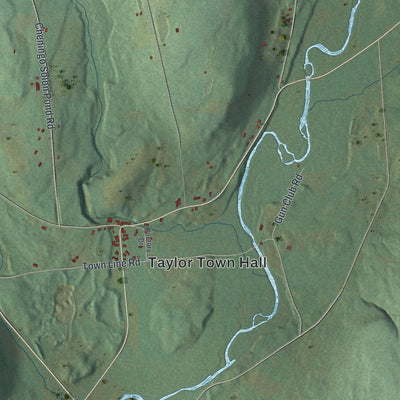 Close-up 1 of the Taylor, New York map artwork