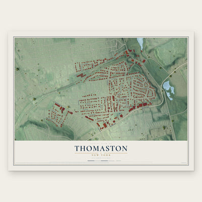 Thomaston, New York map print, the full design