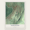 Thornwood, New York map print, the full design