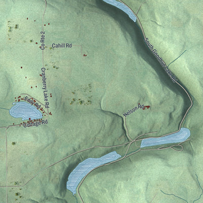 Close-up 2 of the Thurston, New York map artwork