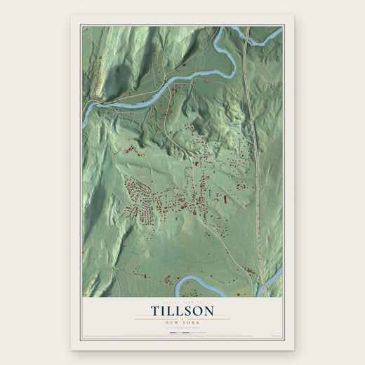 Tillson, New York map print, the full design
