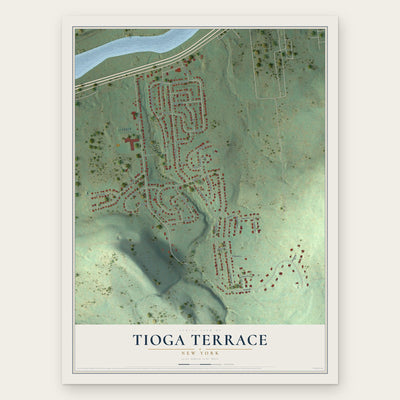 Tioga Terrace, New York map print, the full design
