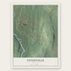 Titusville, New York map print, the full design