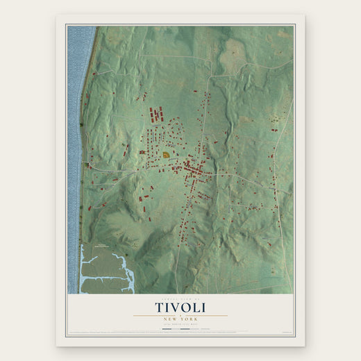 Tivoli, New York map print, the full design