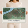 Tonawanda, New York map print, 12" x 18" Archival Matte Print mockup