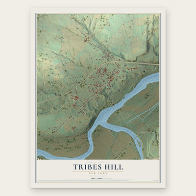 Tribes Hill, New York map print, the full design