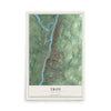 Troy, New York map print, 12" x 18" Archival Matte Print mockup