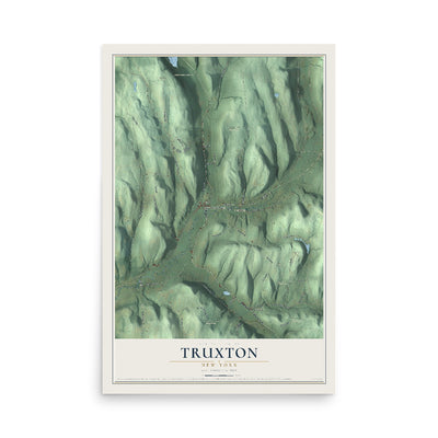 Truxton, New York map print, 12" x 18" Archival Matte Print mockup