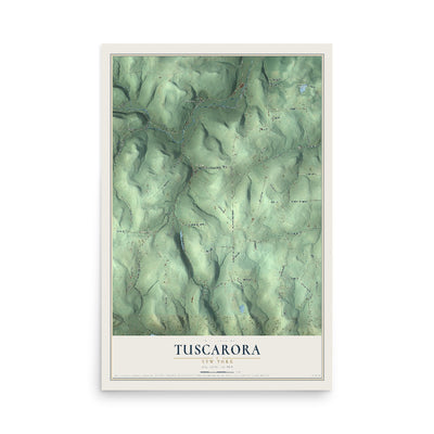 Map of Tuscarora, New York, 12 x 18 inch unframed archival matte print