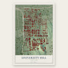 University Hill, New York map print, the full design