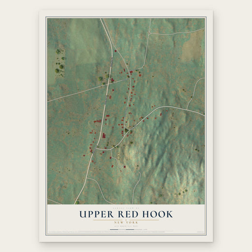 Upper Red Hook, New York map print, the full design