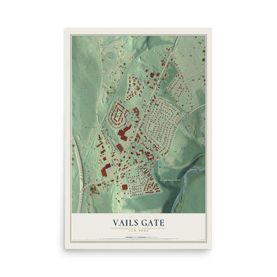 Vails Gate, New York map print, 12" x 18" Archival Matte Print mockup
