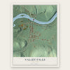 Valley Falls, New York map print, the full design