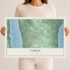 Varick, New York map print, 12" x 18" Archival Matte Print mockup