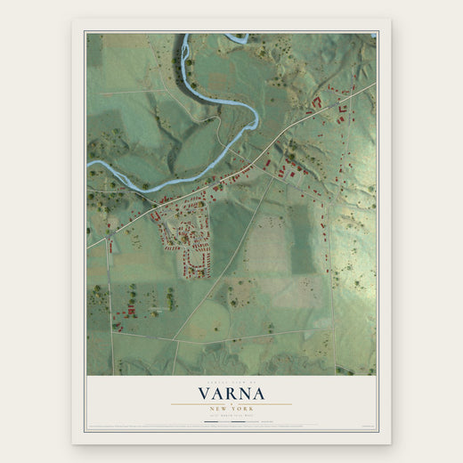 Varna, New York map print, the full design