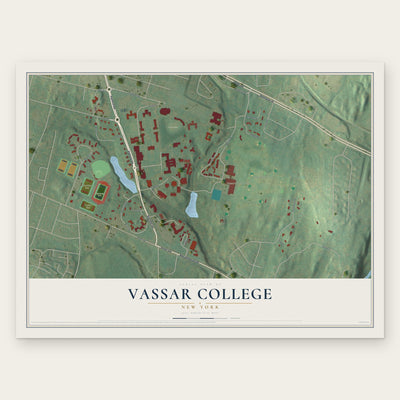Vassar College, New York map print, the full design