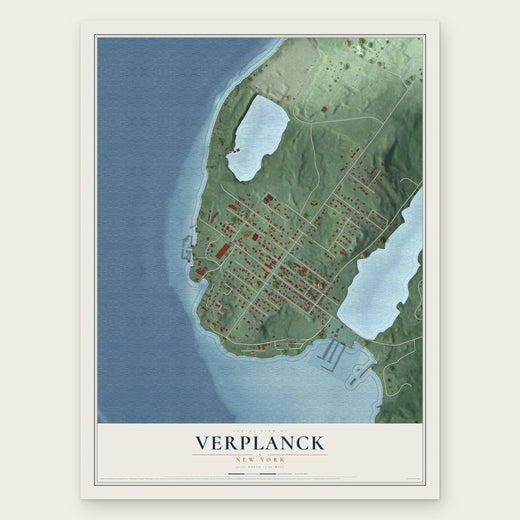 Verplanck, New York map print, the full design