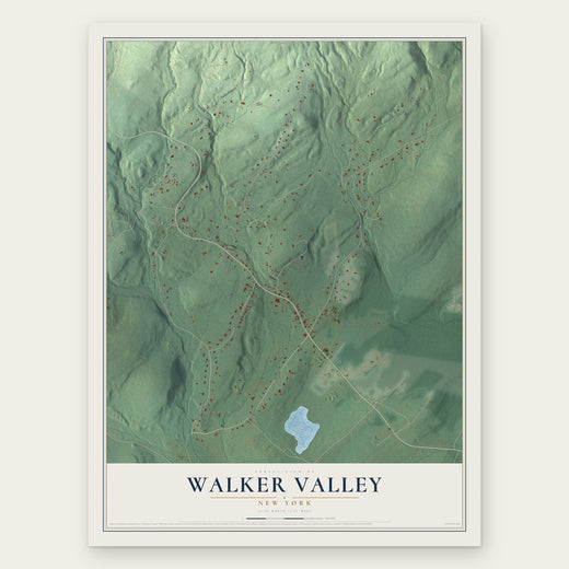 Walker Valley, New York map print, the full design