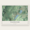 Walton Park, New York map print, the full design