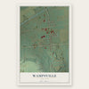 Wampsville, New York map print, the full design
