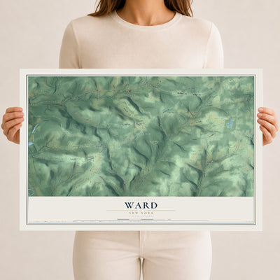 Ward, New York map print, 12" x 18" Archival Matte Print mockup